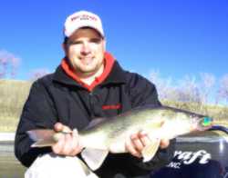 Jason with a very nice Devils Lake walleye