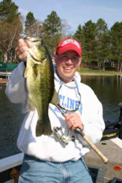 Janousek worked overlooked water to find this nice early season bass