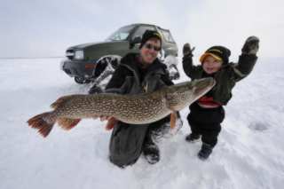 Yet another tape-measure pike falls to a Northland Bionic Bucktail Jig and live sucker minnow.