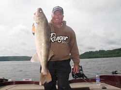 Eric Olson with a huge walleye