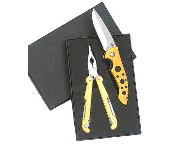 Folding Multi tool and Liner Lock Knife gift set