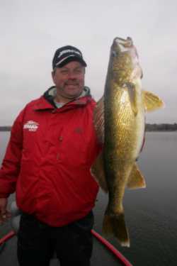 John Kolinski with another monster walleye