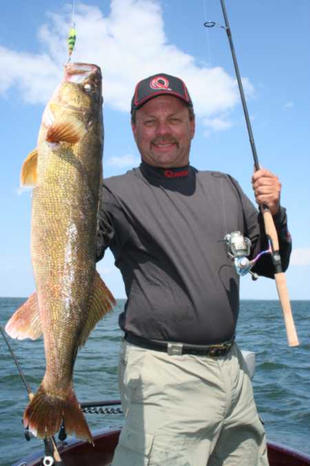 John Kolinski the author with a monster Walleye