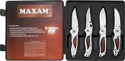 Maxum four locking knife set