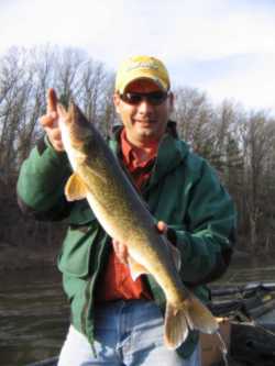 Captain Ernest Miller with a nice walleye
