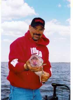 Rick Olson with a Deepwater walleye