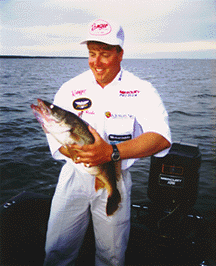 Tommy Skarlis hoists a fine eye.  Fish Like this is what gave Tommy the victory on the Detroit River