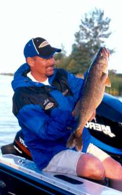 Rick Olsen shows that cold front walleyes can be caught