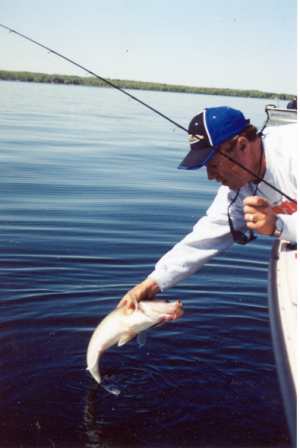 Norb Wallock the author brings in a float walleye